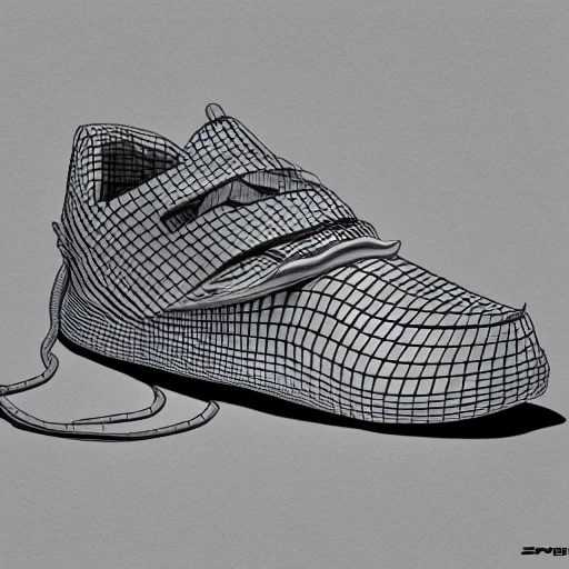 Sneakers ZAPEX, 3D, Trippy, Pencil Sketch sci-fi