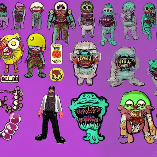 snthwve style:0.05, nvinkpunk:1.8, (GTA 5), Characters committing crimes, Detailed and Intricate,Post apocalypse creepy big candy monsters cartoon walking around the city candy monster gummy monster zephyr monster horror fear realism