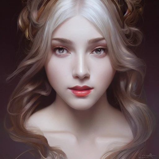 A perfect painting of a sexy lady, perfect small face, gorgeous, highly detailed hair, 3d, trending on artstation, intricate, elegant, highly detailed, digital painting, concept art, smooth, sharp focus, art by artgerm and greg rutkowski and alphonse mucha, 8k,realistic:1.6,smile, pierce
