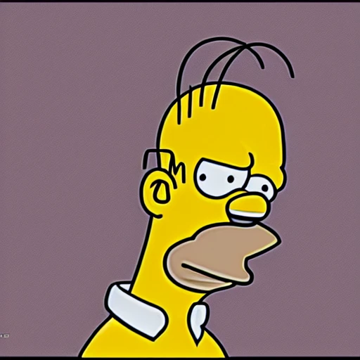 A portrait of Homer Simpson, Cartoon