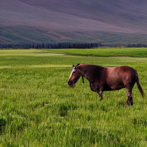 Yourtes mongole in a meadow