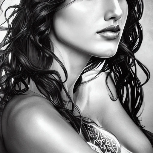 side close up portrait of gal gadot angel fantasy a sexy Corset  lace Tops white, perfect face, gorgeous, 3d, trending on artstation, intricate, elegant, highly detailed, digital painting, artstation, concept art, smooth, sharp focus, illustration, art by artgerm and greg rutkowski and alphonse mucha, 8k, 150mm portrait, photography,