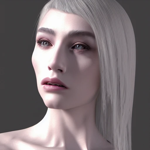 mdjrny-v4 style, intricate, 3d render ultra detailed of a beautiful porcelain woman, 150 mm, beautiful studio soft light, rim light, vibrant details, luxurious antic, hyperrealistic, anatomical, facial muscles, blade runner atmosphere , elegant, octane render, H. R. Giger style, 8k, nude full body portrait