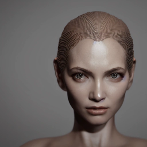 intricate, 3d render ultra detailed of a beautiful porcelain woman, 150 mm, beautiful studio soft light, rim light, vibrant details, luxurious antic, hyperrealistic, anatomical, facial muscles, blade runner atmosphere , elegant, octane render, H. R. Giger style, 8k, nude full body portrait