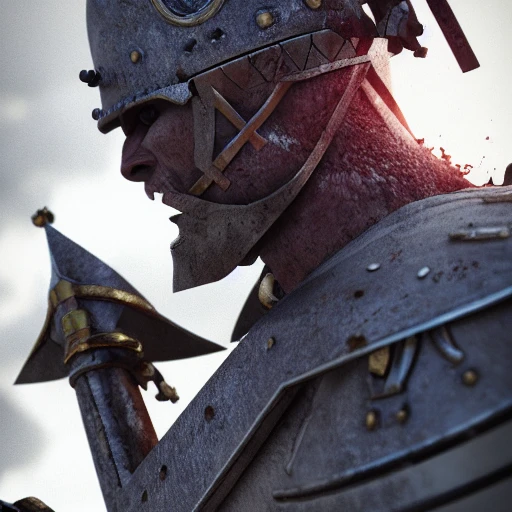 knights templar, detailed face, battlefield, wired, multicolored, vibrant high contrast, hyperrealistic, photografic, 8k, epic ambient light, octane render, landscape, armies fighting