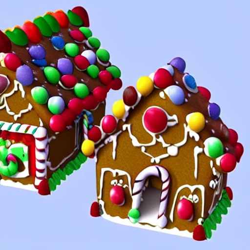 a gingerbread house, 3D