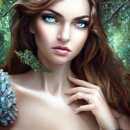 hyper realistic full length portrait of gorgeous goddess, perfect face, perfect beautiful eyes, eyelashes, perfect beautiful pupil, perfect iris, | standing in a forest | detailed gorgeous face!! | full body!! | skimpy armor | god rays | intricate | elegant | realistic | hyper realistic | cinematic | character design | concept art | highly detailed | illustration | digital art | digital painting | depth of field, negative prompt, disfigured, kitsch, ugly, oversaturated, grain, low-res, Deformed, blurry, bad anatomy, disfigured, poorly drawn face, mutation, mutated, extra limb, ugly, poorly drawn hands, missing limb, blurry, floating limbs, disconnected limbs, malformed hands, blur, out of focus, long neck, long body, ugly, disgusting, poorly drawn, childish, mutilated, , mangled, old, surreal