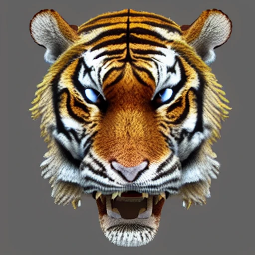 Tiger soldier face , 3D - Arthub.ai