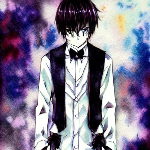 anime, art, Water Color, dark butler
