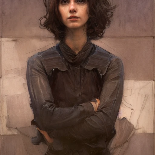 ordinary worker, 1980s, dnd character portrait, intricate, oil on canvas, masterpiece, expert, insanely detailed, 4k resolution, john william waterhouse, singer sergeant, composition, agnes cecile, bowater,greg rutkowski