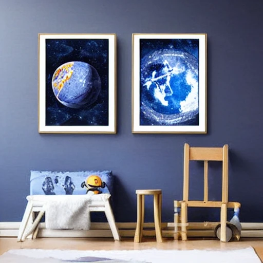 space art for kids, space themed decor, space nursery decor, poster wall art, navy blue