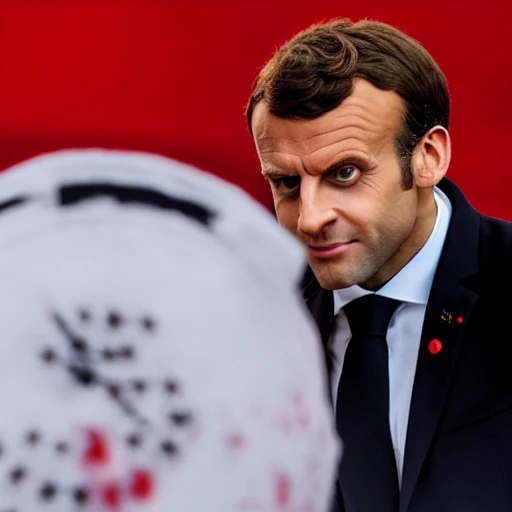 Emmanuel Macron as the devil
