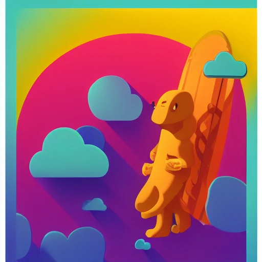 a simple micro-service deployed to a every household cloud, security, attack vector, trending on Artstation, painting by Jules Julien, Leslie David and Lisa Frank, muted colors with minimalism