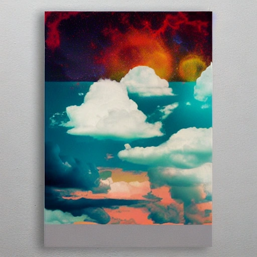 cloud album art, poster art, cover art 