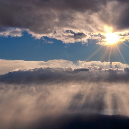 sun behind a big cloud