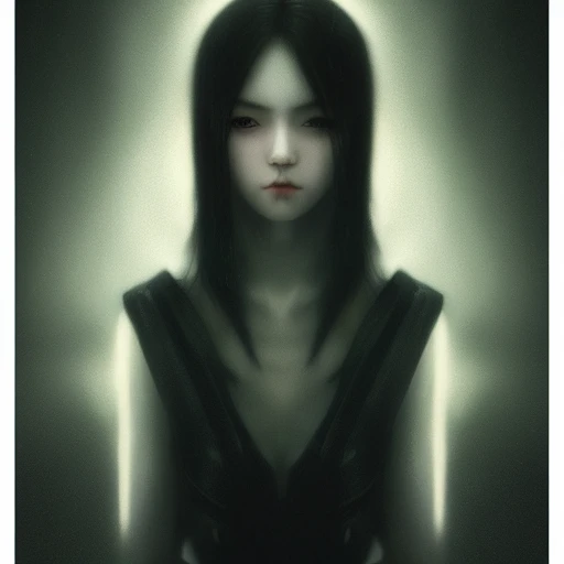 Ruan Jia, night, high detail face, black hair, perfect eyes, sym ...