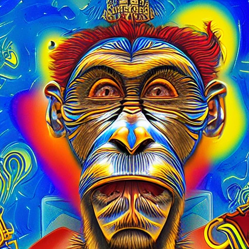 , 3D, monkey , Trippy, religion
