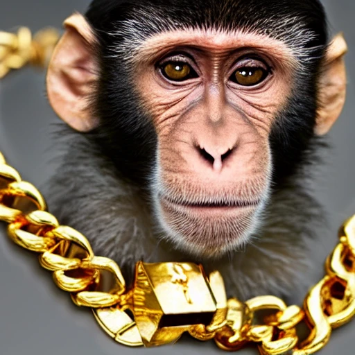   monkey, rapper, gold chain