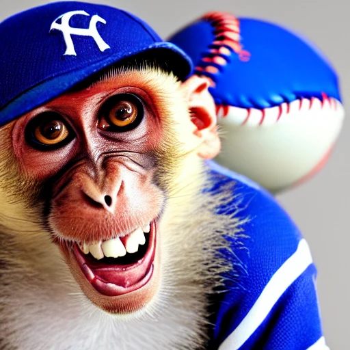  monkey, baseball, player, 
