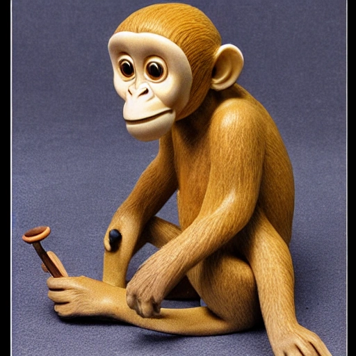   monkey, vintage, tobacco pipe