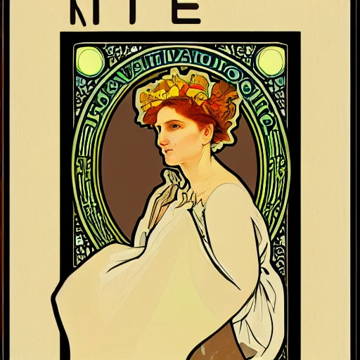 headshort of marie curie of alphonse mucha

