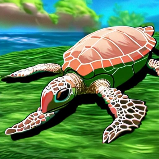 Sea turtle pokemon hyper realistic