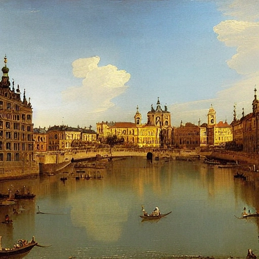 canaletto like picture of the city of dresden