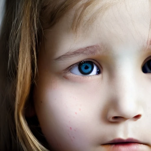 girl's face WITH BLOOD