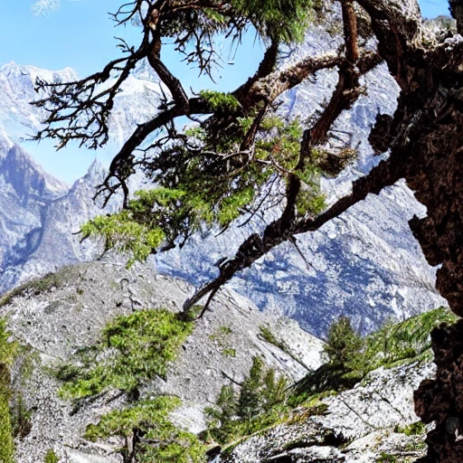 MOUNTAIN TREE AND FACE