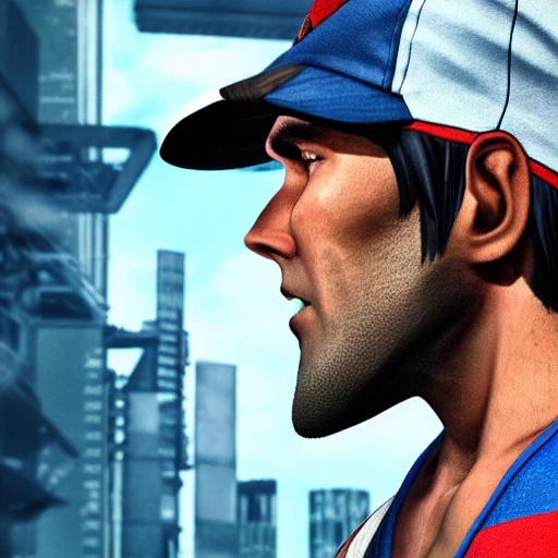 side close up portrait of ash Ketchum detailed face, large muscles, 8 pecs, shiny, insanely realistic, chiseled jaw, very muscular, full body, dynamic standing pose, spotlight, cyberpunk city, wired, multicolored, vibrant high contrast, hyperrealistic, photografic, 8k, epic ambient light, octane render, 712 x 430