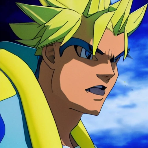 side close up portrait of ash from Pokemon detailed face, wearing white and blue jacket with yellow lining, dark undershirt shirt, light washed jeans, and green gloves, large muscles, 8 pecs, shiny, insanely realistic, chiseled jaw, very muscular, full body, dynamic standing pose, spotlight, cyberpunk city, wired, multicolored, vibrant high contrast, hyperrealistic, photografic, 8k, epic ambient light, octane render, 712 x 430