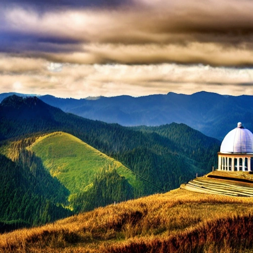 Vista house, Oregon, windy day, hyper realistic