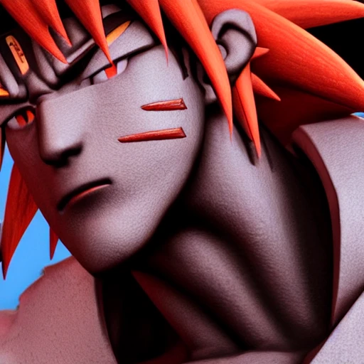 side close up portrait of Naruto detailed face, large muscles, 8 pecs, shiny, insanely realistic, chiseled jaw, very muscular, full body, dynamic standing pose, spotlight, cyberpunk city, wired, multicolored, vibrant high contrast, hyperrealistic, photografic, 8k, epic ambient light, octane render, 712 x 430