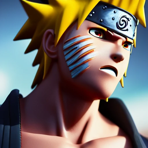 Naruto, detailed face, close up