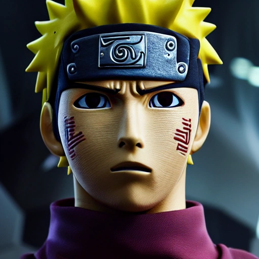 side close up portrait of Naruto, looking at camera, insanely realistic ,highly detailed face, large muscles, 8 pecs, shiny, insanely realistic, chiseled jaw, very muscular, full body, dynamic standing pose, spotlight, cyberpunk city, wired, multicolored, vibrant high contrast, hyperrealistic, photografic, 8k, epic ambient light, octane render, 712 x 430, 