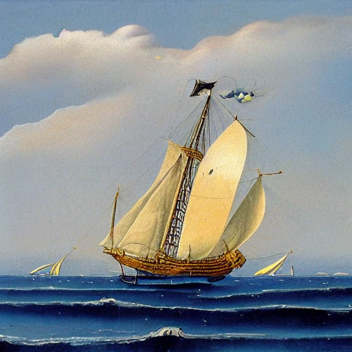 sea, ship, dali