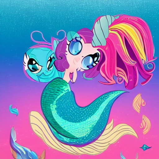 mermaid (My Little Pony), with a fish tale and fish fins, horse tale, showing full body, seahorse body, in the style of (The Little Mermaid) and the and the style of (Bonnie Zacherle), (Lisa Frank) a mermaid flying through space #aitextpromptgenerator #aitextpromptgen #aigentools, Visual Novel, Painting, Fine Art, Acrylic Paint, Splatter Paint, Spray Paint, Colorful, Neon, Electric Colors, High Contrast, Technicolor, 2D, flat, 4k, HD, HDR, Happy, Good, Divine, Perfectionism, De-Noise, Cel Shading, in a symbolic and meaningful style, insanely detailed and intricate, hypermaximalist, elegant, ornate, super detailed, symmetrical and coherent, centered, symmetry, painted, intricate, beautiful, rich deep colors masterpiece, sharp focus, ultra detailed, in the style of dan mumford and marc simonetti, perfect composition, beautiful, detailed intricate, insanely detailed, trending on artstation, 8 k artistic, concept art, soft natural volumetric cinematic perfect light, chiaroscuro, award - winning, masterpiece, oil painting, painting on smooth flat paper,  raphael, caravaggio, greg rutkowski, beeple, beksinski, giger[blurry, horse legs, photo, photography, 3d, canvas, canvas frame texture, Ugly, Morbid, Extra fingers, Poorly drawn hands, Mutation, Blurry, Extra limbs, Gross proportions, Missing arms, Mutated hands, Long neck, Duplicate, Mutilated, Mutilated hands, Poorly drawn face, Deformed, Bad anatomy, Cloned face, Malformed limbs, Missing legs, Too many fingers]
{"seed": "278062554",
"steps": 50,
"width": 512,
"height": 512,
"version": "SD1.4_SH",
"sampler_name": "k_dpm_2",
"guidance_scale": 7.5}