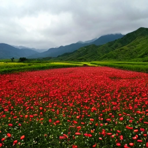 opium field flowers,