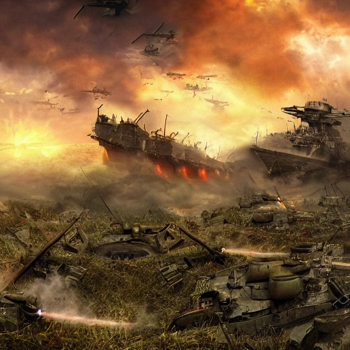 battlefields of war, very vivid color, complex defined maximalist photorealistic matte painting, bright colors, 8K resolution, polished ethereal divine magical