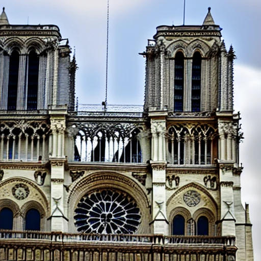 Notre dame tranported by plane