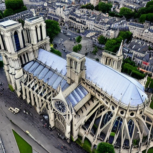 Notre dame tranported by plane