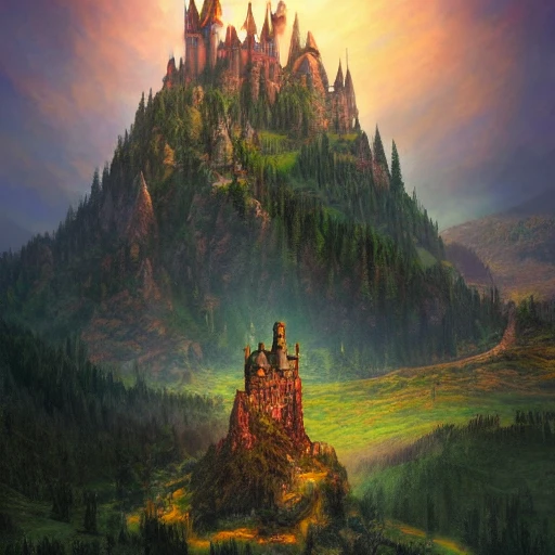 🧙🏰🌌🌄🌲🌳🤘, Darrell K Sweet, artstation, concept art, digital art, felix Kelly, 8k photography, cinematic