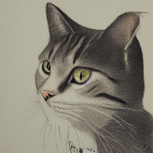 A cat, by sekino yowsaku