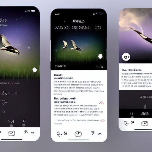 app UI design, music app, clean white background, behance, dribbble::5 --v 4 --q 2Beautiful landing for a news website, design, birds, ux/ui, ux, ui --ar 3:2 --v 4 --q 2Beautiful hq dashboard, design, whale, graphs images and stats, ux/ui, ux, ui --v 4 --q 2 --ar 3:2"