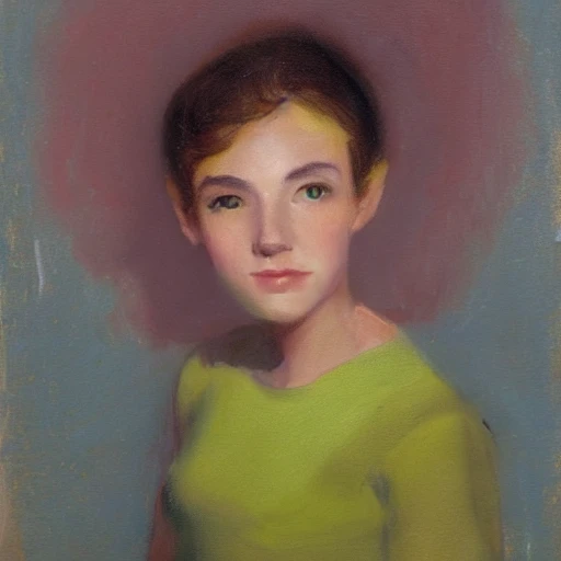 realistic portrait of a young teen girl