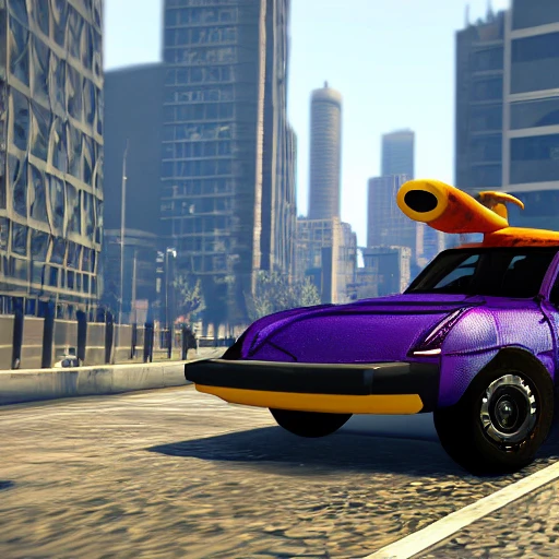 snthwve style:0.05, nvinkpunk:1.8, (GTA 5), a portrait of a flying car in a modern city background, sci-fi, colorful, hyperdetailed, intricate, concept art, smooth, 3d, 8k resolution wallpaper, micro-details, extremely detailed, epic, ultra detailed, proportional, award-winning, clean, refreshing, beautiful lighting, trend on artstation, trend on pixiv, vivid, dynamic, intricate, high quality, detailed, lush, strong lines