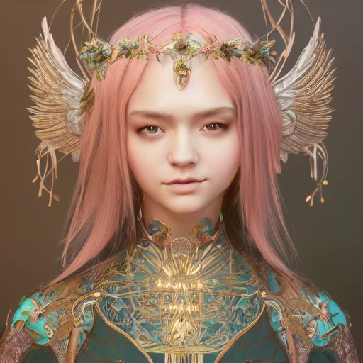 angelic woman 4k digital illustration intricately detailed elven tree priestess, ornate fractal background inspired by ross tran and masamune shirow and kuvshinov, cinematic lighting, photorealistic, concept art, intricate, detailed, huang guangjian, octane render, god rays, hdr