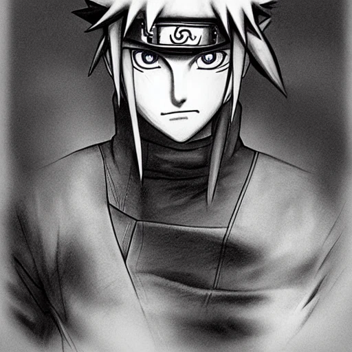 pencil drawing of naruto, Stable Diffusion