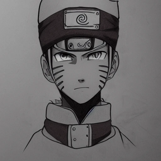 Naruto, an pencil sketch, a steampunk city alley, deep brown skin, realistic gray eyes, volumetric lighting, trending on artstation