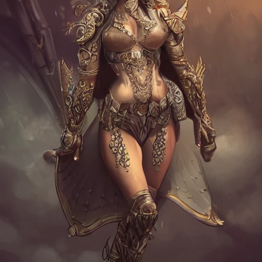 seashell warrior queen, full body and face character concept art, covered in full leather armor, art nouveau, super powers, fantasy, intricate, elegant, highly detailed, digital painting, artstation, concept art, shining, sharp focus, illustration, art by stanley lau